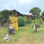 Strandkorb im Garten auf Gager